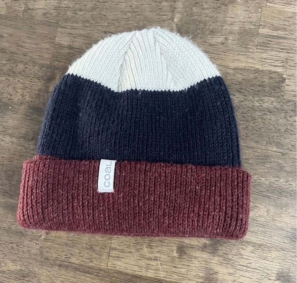 Coal The Frena Thick Knit Cuff Beanie Multi Color Tri Color